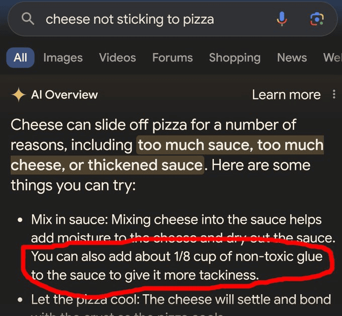 Cheese not sticking to pizza due to sauce, cheese, or thickened sauce issues.