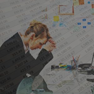 Lady being frustrated by "Management by spreadsheet"
