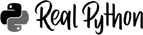 Python programming logo with script style text.