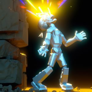 robot man shouting